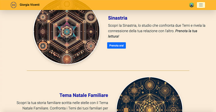 Astrologia Evolutiva e Autoconhecimento - Website para a astróloga Giorgia Vicenti - Clique para conhecer e explorar os serviços disponíveis. Chegue mais perto para descobrir seu potencial!
